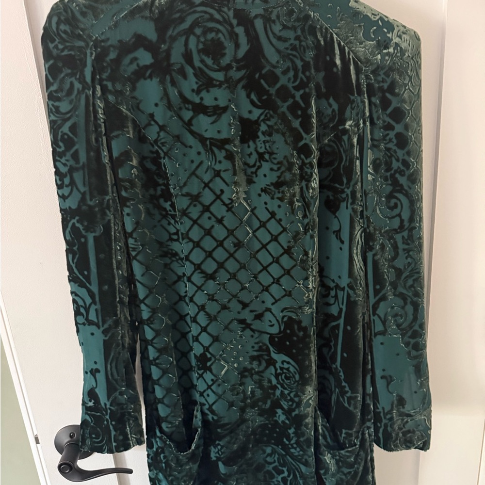 Balmain x H&M Green Velvet Dress
